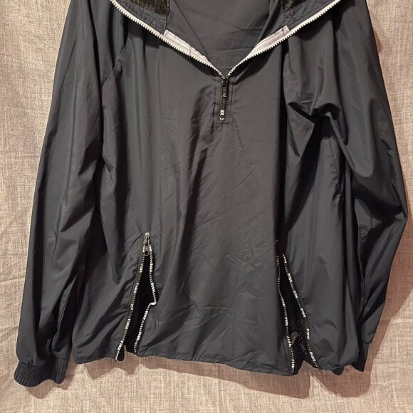 Womens XS/S Victoria's Secret PINK Black Windbreaker / Rain Jacket - Picture 2 of 6
